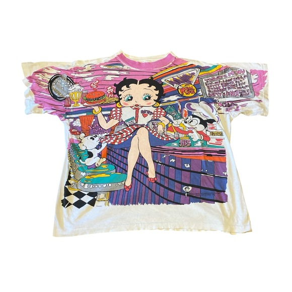 Tops - Vintage 1993 Betty Boop Diner shirt